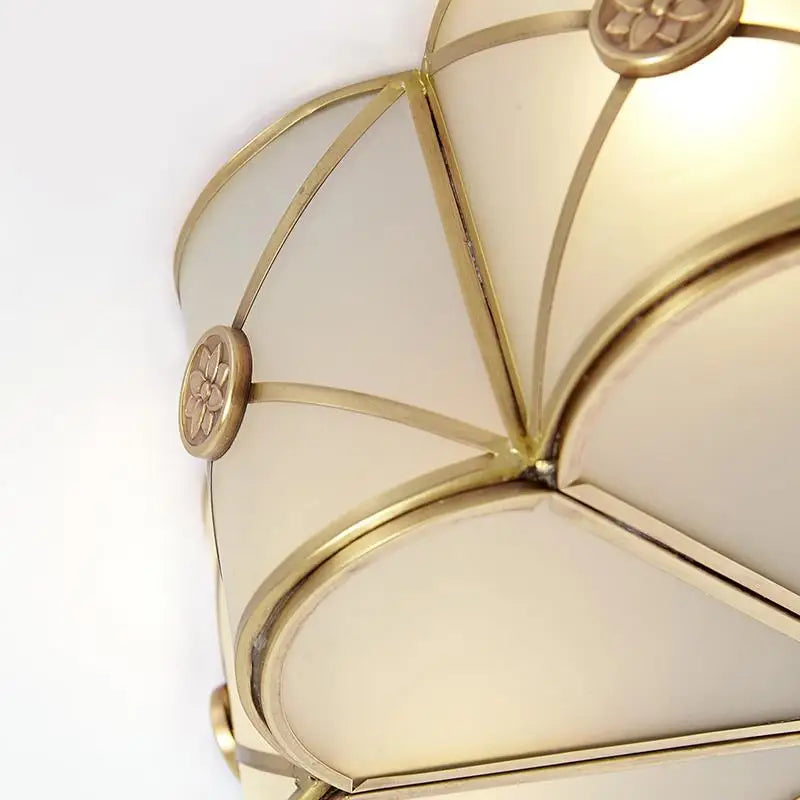 plafonnier rond en cuivre pour éclairage intérieur élégant - vue 5 sur 6