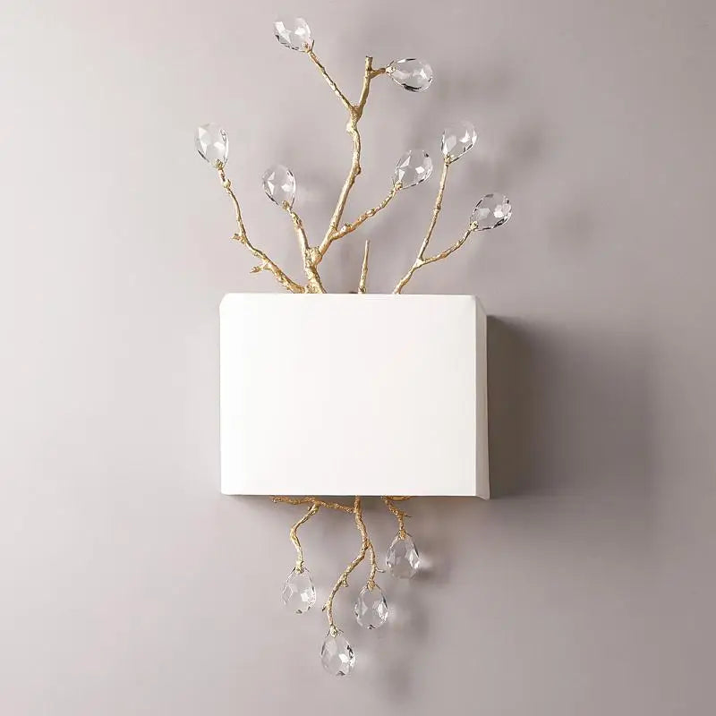 applique murale rétro en cristal doré pour intérieur moderne - vue 8 sur 8