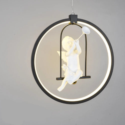 suspension moderne gzmj suspension ronde acrylique led hôtel - vue 10 sur 10