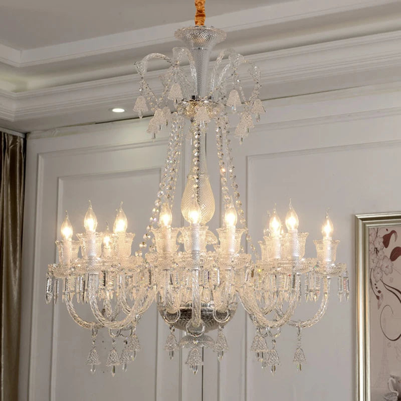lustre en cristal à led pour un éclairage de luxe modernisé - vue 2 sur 10
