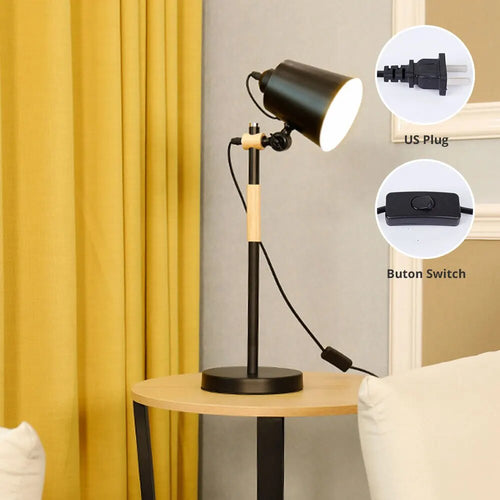 Lampe de bureau en bois métal moderne nordique - vue 10 sur 10