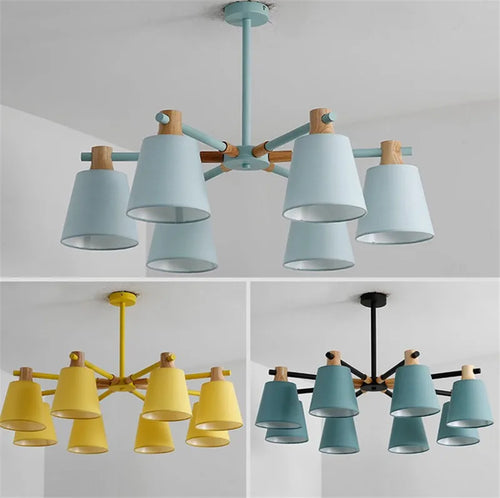 lustre à led design nordique pour éclairage suspendu moderne - vue 3 sur 17
