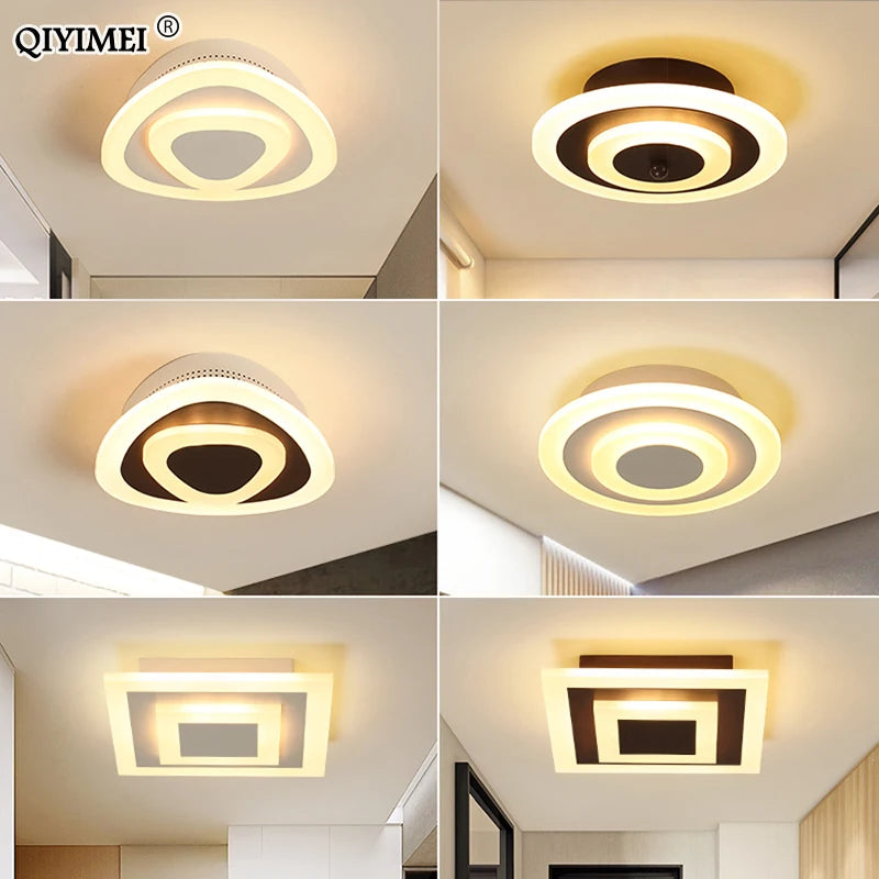 plafonnier led rond carré pour éclairage maison décoratif - vue 6 sur 15