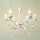 lustre en cristal de fer style pastoral européen élégant et raffiné