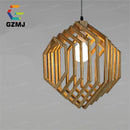 suspension vintage en bois style campagnard américain led