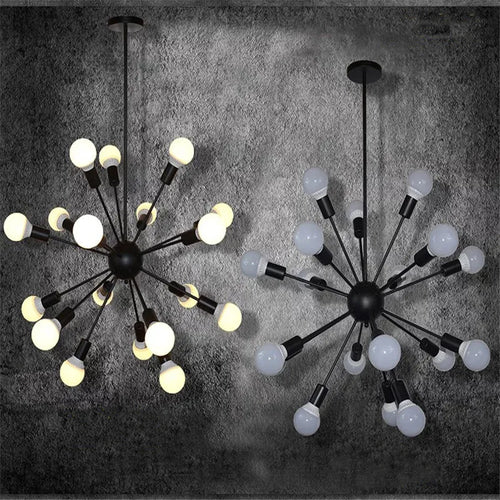 lustre industriel rétro led gzmj avec multiples têtes - vue 2 sur 6