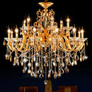 lustre en cristal moderne avec éclairage LED suspendu