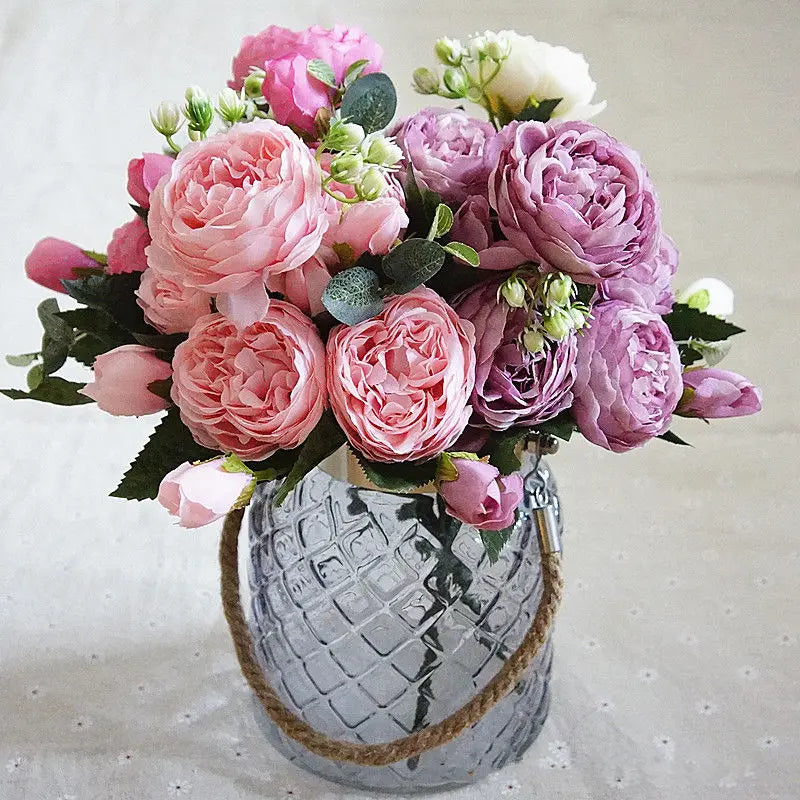 beau bouquet de fleurs artificielles pour mariage et décoration - vue 5 sur 13