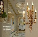 Applique murale Vintage bougie luxueuse applique murale pour hôtel Villa chambre support éclairage appliques murales lumières