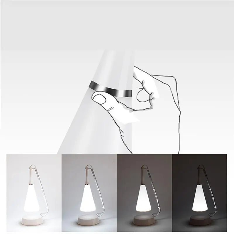 lampe de table led tactile rechargeable avec haut-parleur bluetooth et veilleuse - vue 4 sur 6