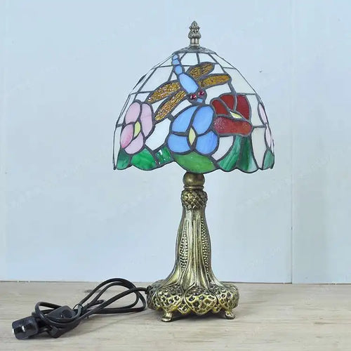 lampe de bureau libellule style tiffany cadeau original décoratif - vue 6 sur 6