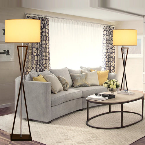 lampadaire led en tissu de fer nordique pour intérieur moderne - vue 4 sur 6