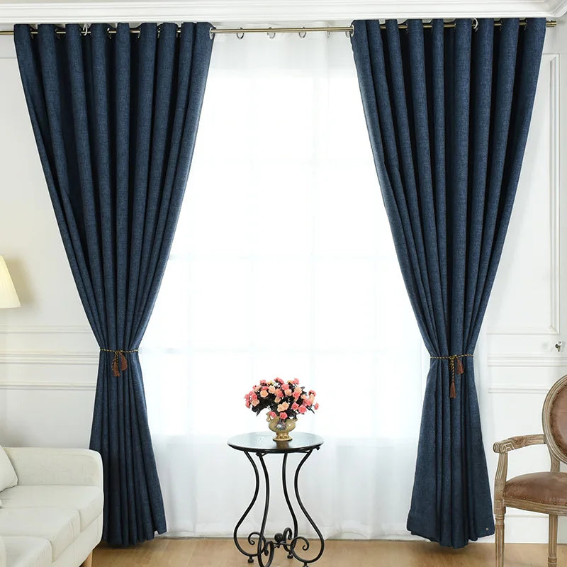 Rideau occultant moderne luxe grande hauteur salon chambre - vue 3 sur 10