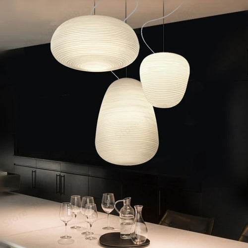 suspension globe rétro gzmj en verre abat-jour luminaire - vue 2 sur 9