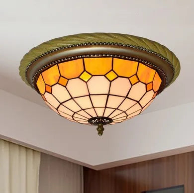 plafonnier en vitrail style méditerranéen pour extérieur et intérieur - vue 14 sur 14