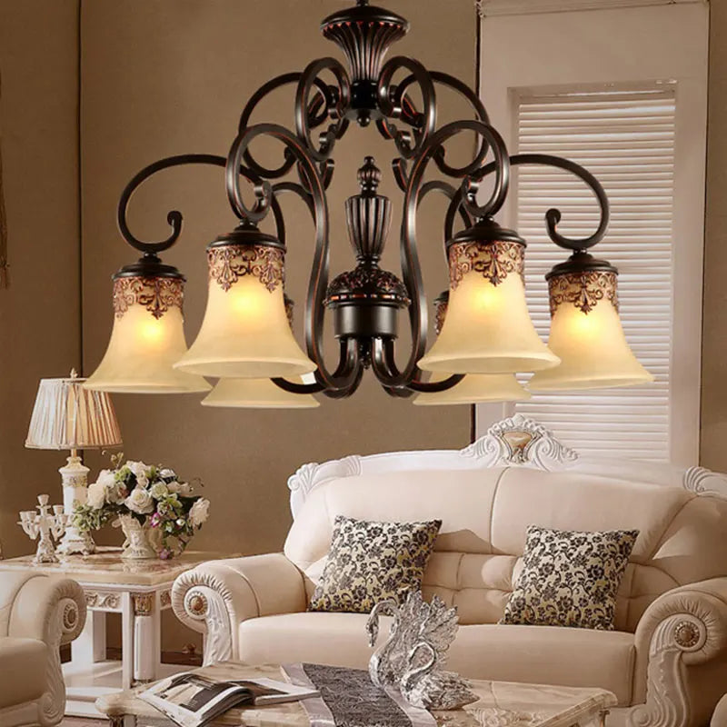lustre luxueux 6 bras style européen pour décoration élégante - vue 4 sur 16