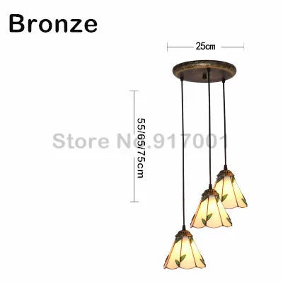 3 Heads Colorful Glass LED Pendant Lamps Light,Bedroom Suspension Hanging Ceiling Lamp - vue 26 sur 30