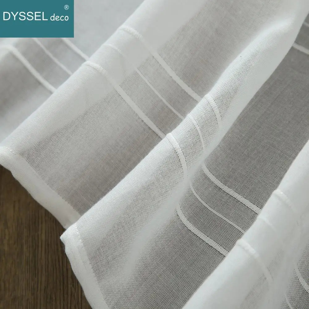 Voilage rideau rayures style européen pour salon chambre - vue 1 sur 8