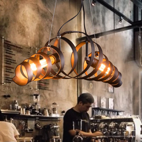 suspension vintage moderne en fer forgé pour intérieur - vue 4 sur 7