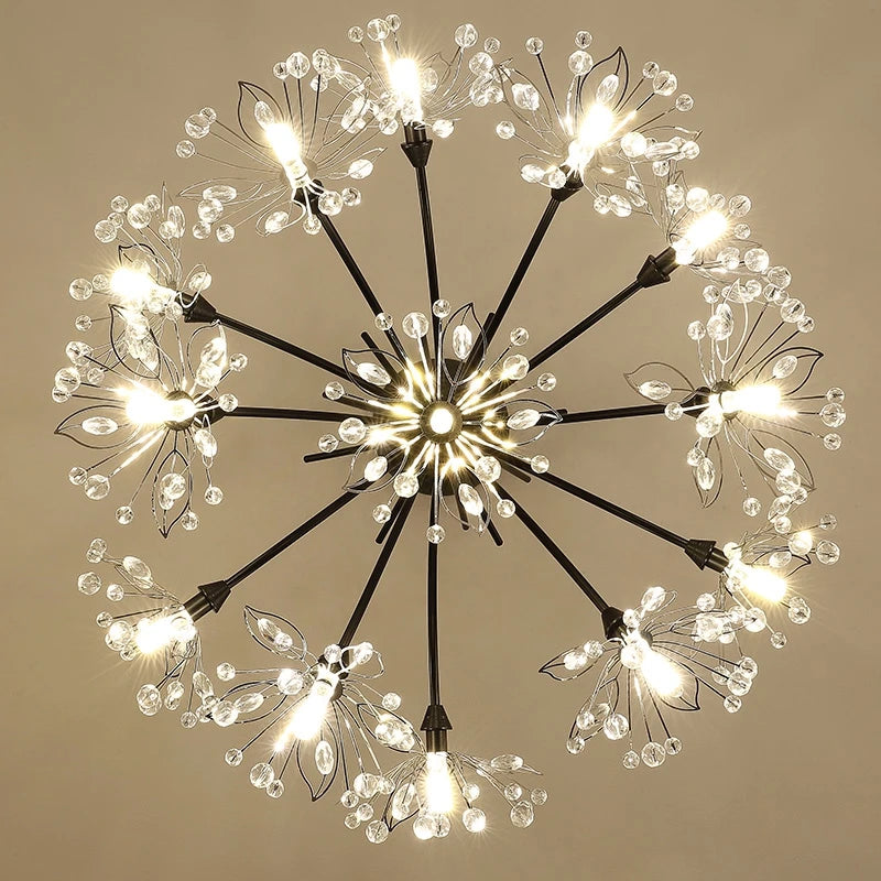 suspension en cristal de pissenlit pour ambiance moderne - vue 6 sur 12