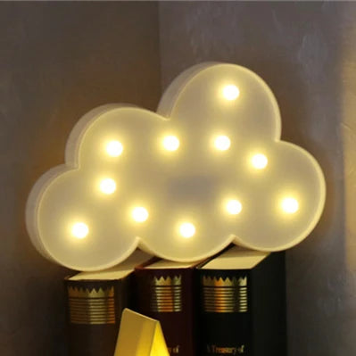lampe led 3d nuage étoile lune veilleuse cadeau enfants décoration - vue 12 sur 16