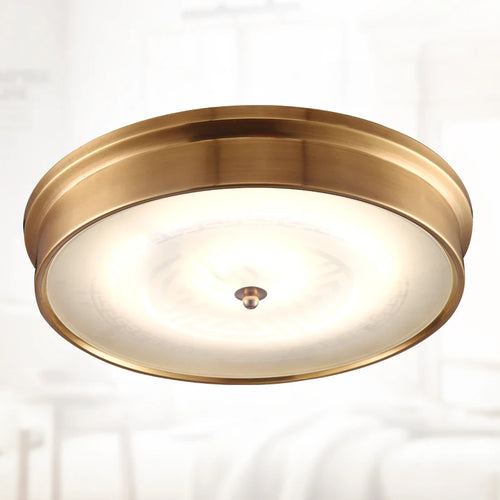 plafonnier led cuivre style vintage campagnard européen - vue 2 sur 6