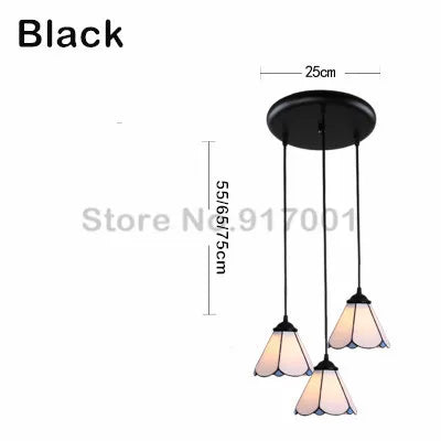 3 Heads Colorful Glass LED Pendant Lamps Light,Bedroom Suspension Hanging Ceiling Lamp - vue 19 sur 30