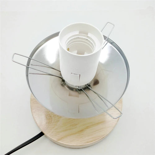 lampe de bureau vintage en bois avec protection de la vue led - vue 5 sur 5