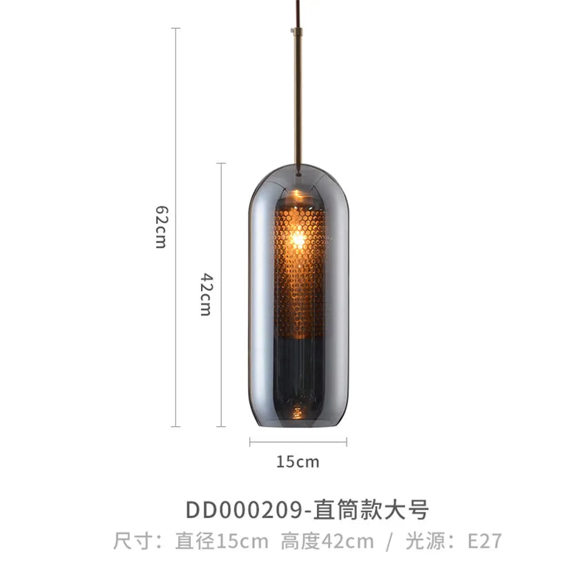 suspension moderne en verre pour décoration intérieure élégante - vue 13 sur 17