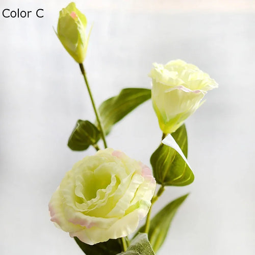 fleurs artificielles en gros décoration mariage eustoma soie 3 branches - vue 12 sur 11
