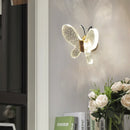 applique murale papillon en cristal moderne pour décoration intérieure