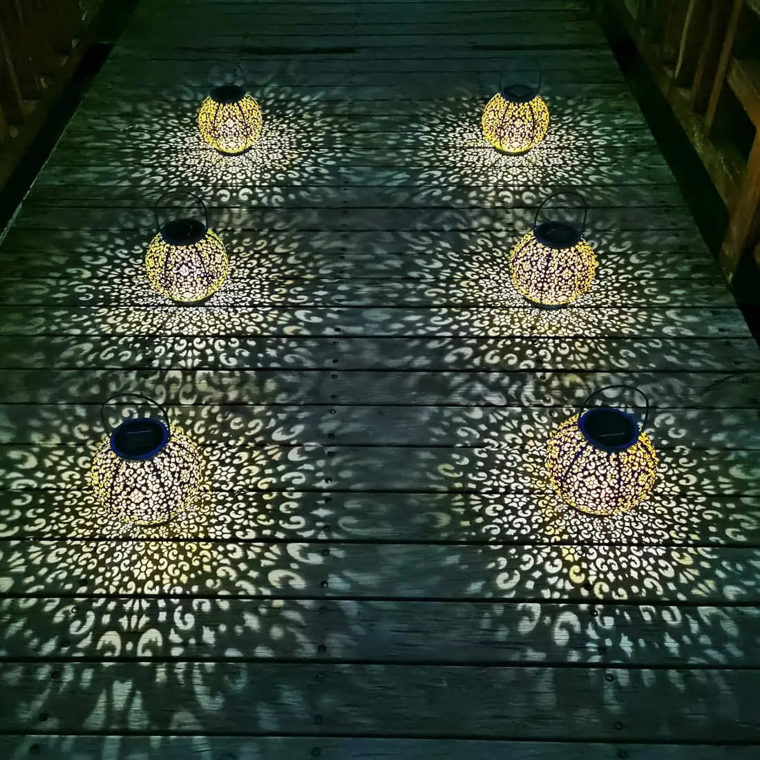 lanterne solaire suspendue décorative pour jardin extérieur - vue 2 sur 8