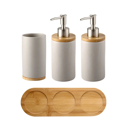 ensemble d'accessoires de salle de bain en céramique trois pièces design - vue 14 sur 21