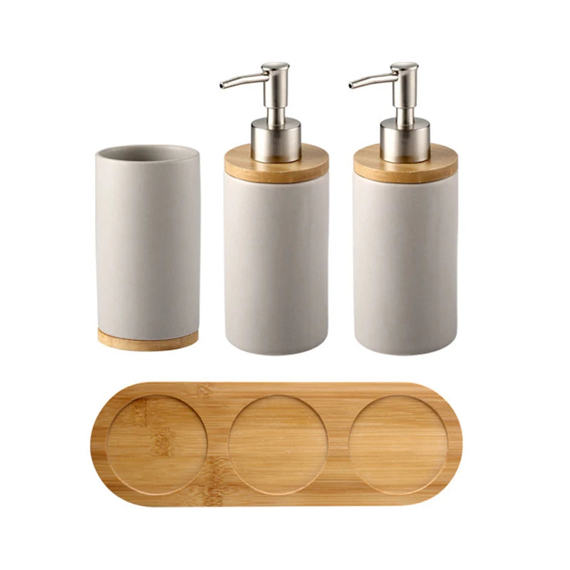 ensemble d'accessoires de salle de bain en céramique trois pièces design - vue 13 sur 21