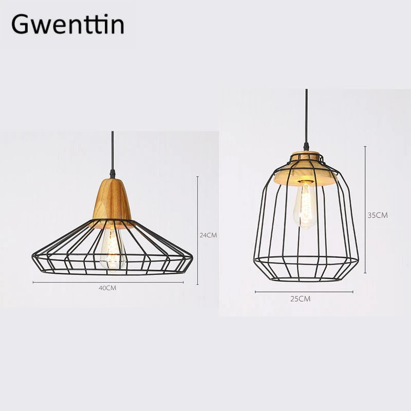 suspension moderne en bois avec éclairage led pour plantes - vue 6 sur 12