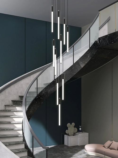 lustre nordique moderne éclairage intérieur design réglable - vue 2 sur 17