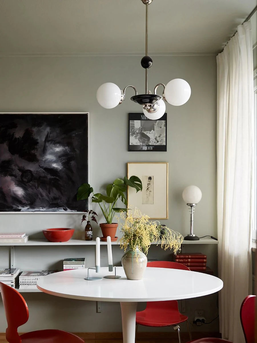 lustre moderne led décoration nordique éclairage intérieur - vue 6 sur 16