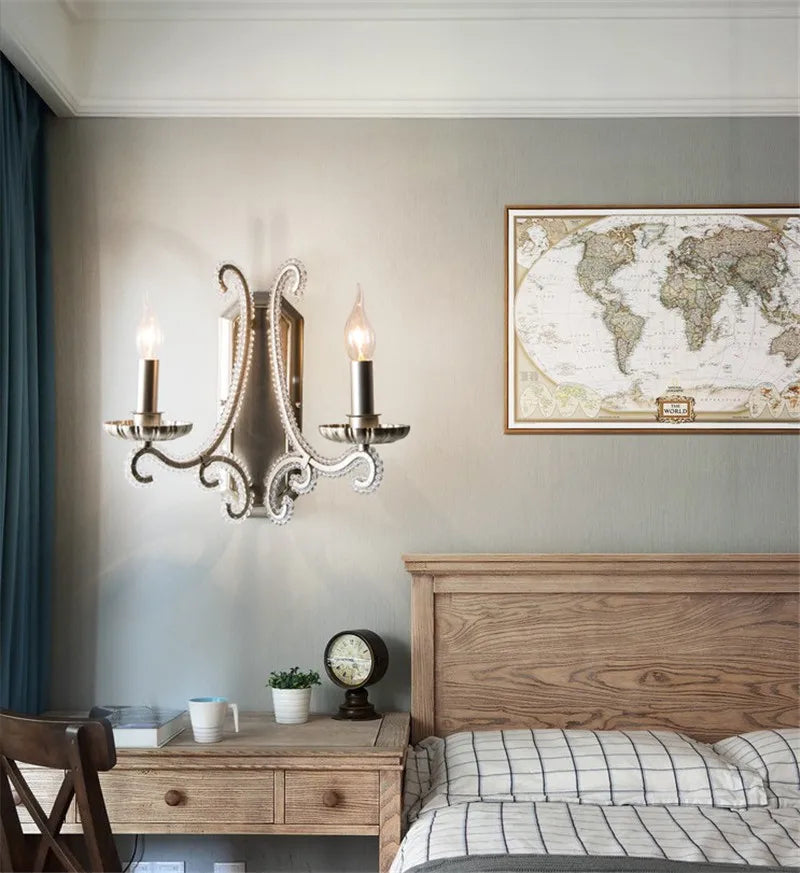 lustre en métal coulé rétro pour éclairage intérieur en fer forgé - vue 5 sur 11