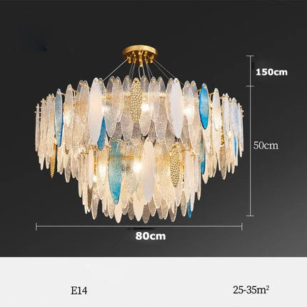 lustre led art déco en fer et verre design élégant pour éclairage moderne - vue 8 sur 25