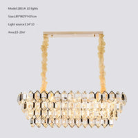 lustre moderne en cristal design avec éclairage led