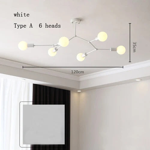 lustre moderne à plusieurs têtes pour intérieur créatif - vue 21 sur 27