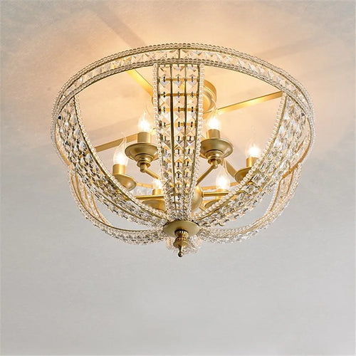 plafonnier en cristal de luxe style loft américain décoratif pour intérieur - vue 6 sur 6