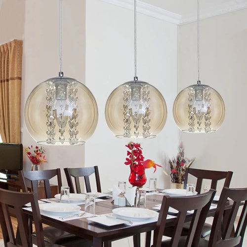 suspension moderne en verre pour décoration intérieure élégante - vue 7 sur 9