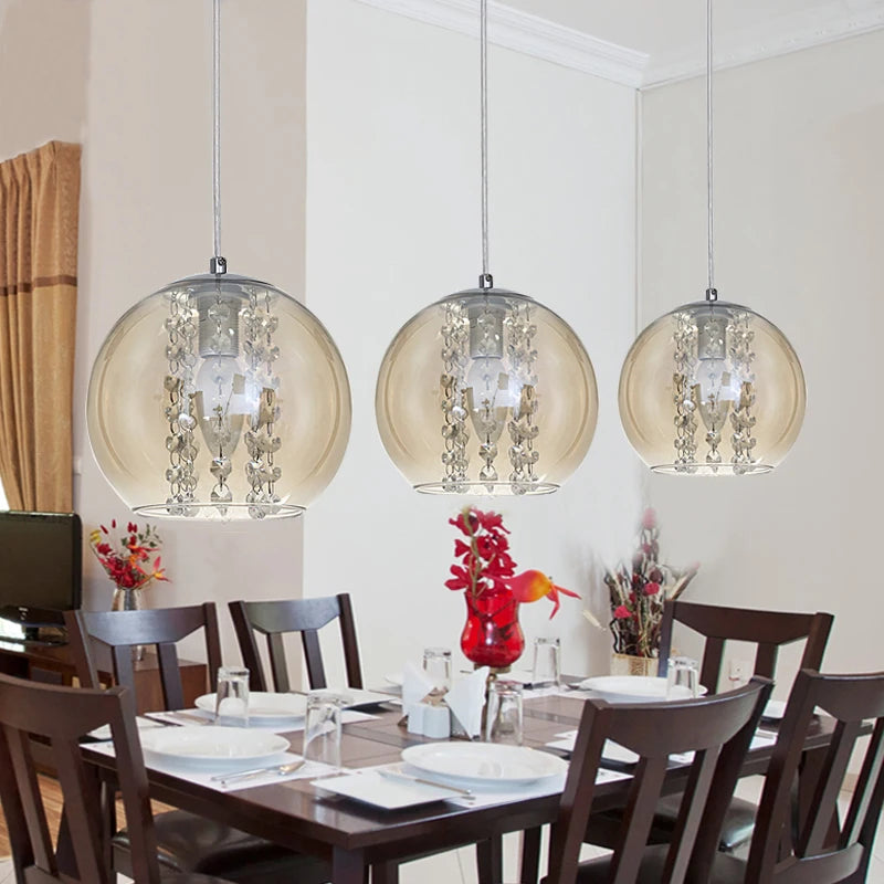 suspension moderne en verre pour décoration intérieure élégante - vue 6 sur 9