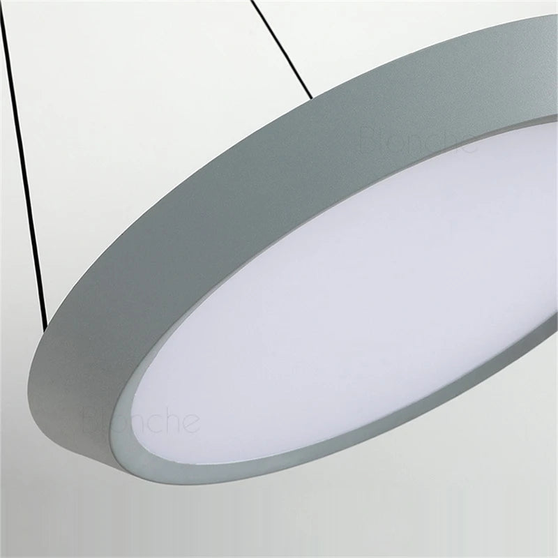 suspension moderne led ronde pour éclairage intérieur décoratif - vue 3 sur 10