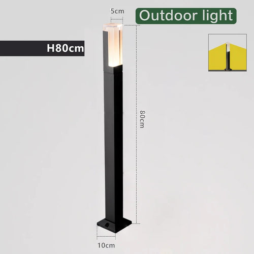 Lampe de pelouse éclairage extérieur lumière moderne en aluminium étanche à l'eau jardin extérieur lampe de pelouse maison cour décor paysage lumières - vue 11 sur 10