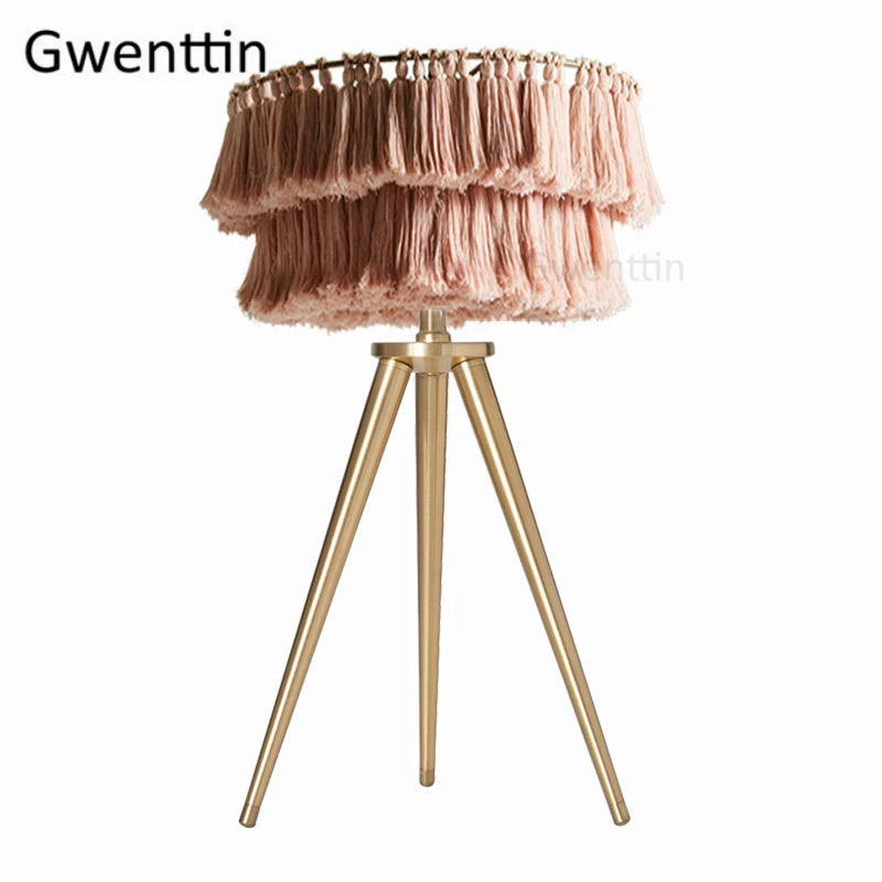 lampadaire créatif en fil de soie avec trépied nordique décoratif - vue 8 sur 13
