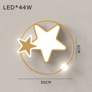 plafonnier led en forme d'étoile dorée créatif nordique