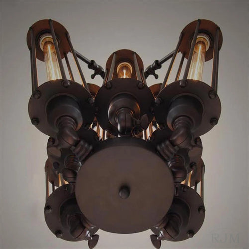 suspension vintage industrielle avec ampoule edison pour restaurant - vue 6 sur 8