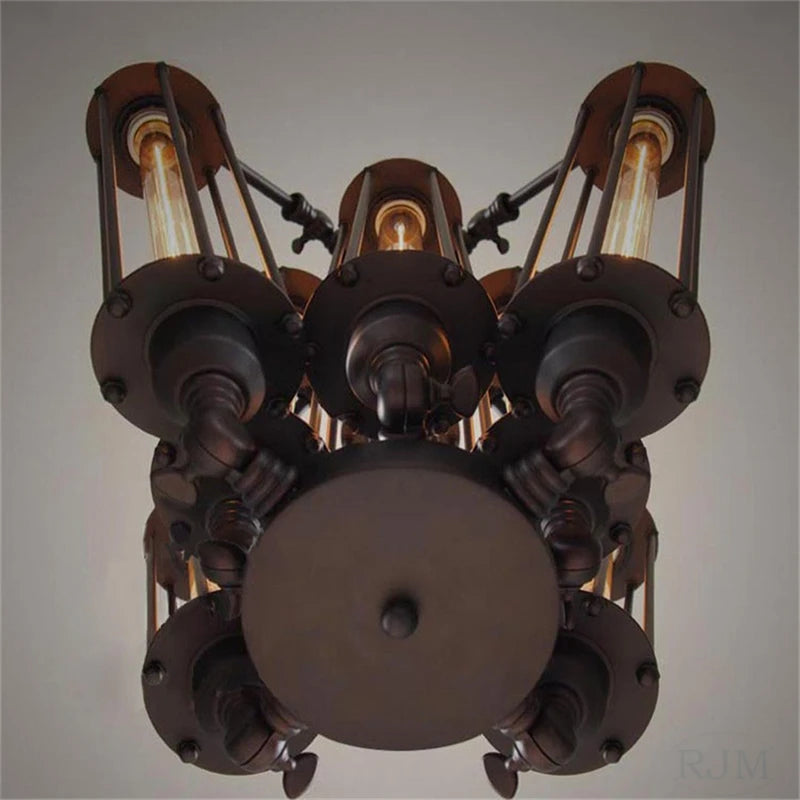 suspension vintage industrielle avec ampoule edison pour restaurant - vue 5 sur 8